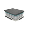 Hira Twin Hybrid Mattress | Firm Comfort Gel Foam | Gray Polyester 8"