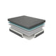 Hira Twin Hybrid Mattress | Firm Comfort Gel Foam | Gray Polyester 8"