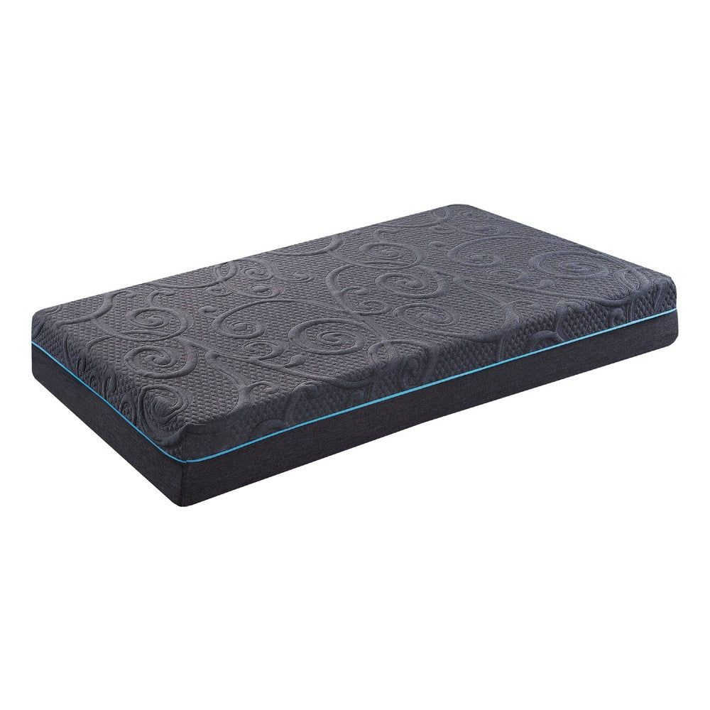 Hira Twin Hybrid Mattress | Firm Comfort Gel Foam | Gray Polyester 8"