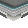 Hira Twin Hybrid Mattress | Firm Comfort Gel Foam | Gray Polyester 8"