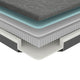 Hira Twin Hybrid Mattress | Firm Comfort Gel Foam | Gray Polyester 8"