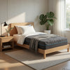 Hira Twin Hybrid Mattress | Firm Comfort Gel Foam | Gray Polyester 8"