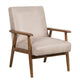 Myra Accent Armchair with Solid Wood Frame | Light Camel Microfiber