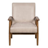 Myra Accent Armchair with Solid Wood Frame | Light Camel Microfiber