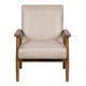 Myra Accent Armchair with Solid Wood Frame | Light Camel Microfiber