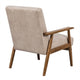 Myra Accent Armchair with Solid Wood Frame | Light Camel Microfiber