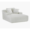Cline Oversized Chaise Lounge Chair with 2 Pillows | Ivory Corduroy