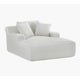 Cline Oversized Chaise Lounge Chair with 2 Pillows | Ivory Corduroy