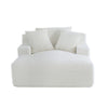 Cline Oversized Chaise Lounge Chair with 2 Pillows | Ivory Corduroy