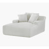 Cline Oversized Chaise Lounge Chair with 2 Pillows | Ivory Corduroy