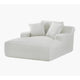 Cline Oversized Chaise Lounge Chair with 2 Pillows | Ivory Corduroy