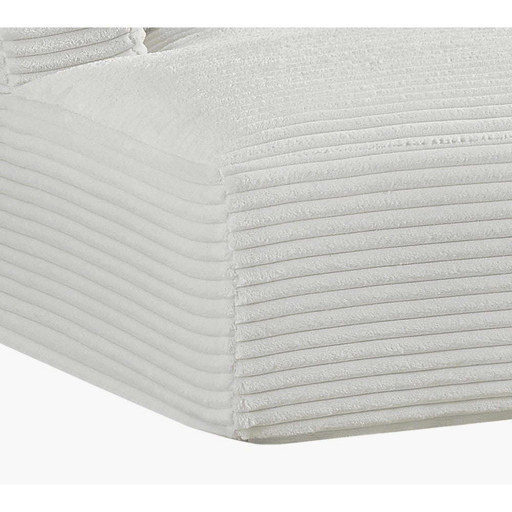 Cline Oversized Chaise Lounge Chair with 2 Pillows | Ivory Corduroy