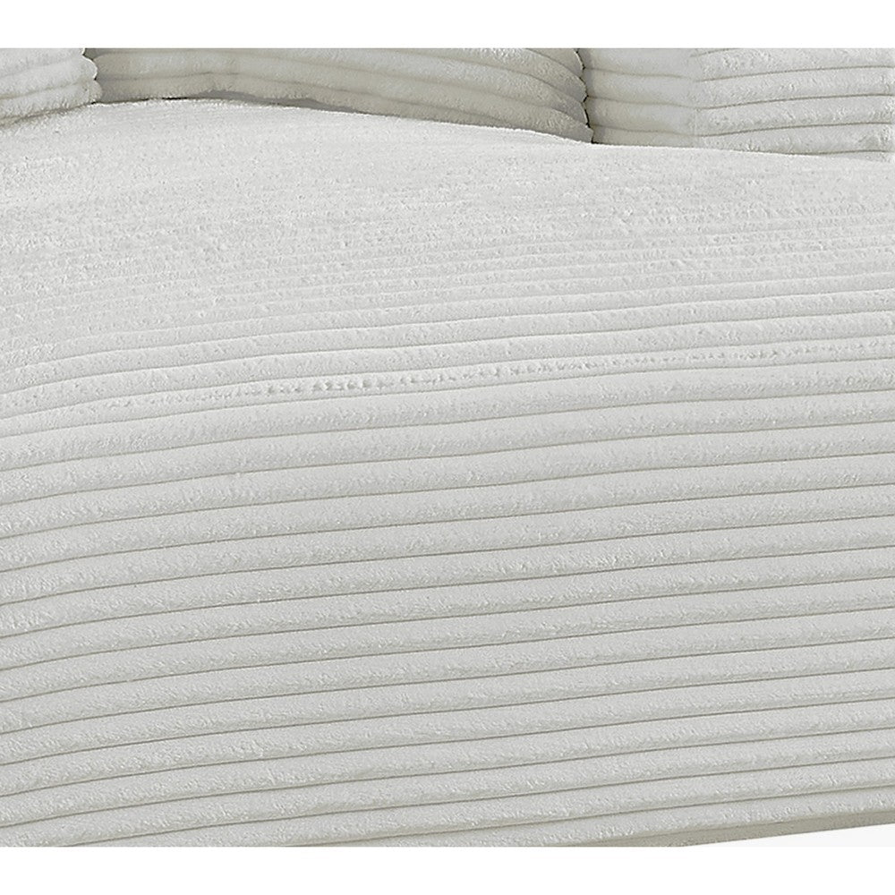 Cline Oversized Chaise Lounge Chair with 2 Pillows | Ivory Corduroy