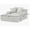 Cline Oversized Chaise Lounge Chair with 2 Pillows | Ivory Corduroy