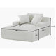 Cline Oversized Chaise Lounge Chair with 2 Pillows | Ivory Corduroy