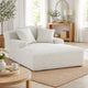 Cline Oversized Chaise Lounge Chair with 2 Pillows | Ivory Corduroy