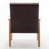 Myra Accent Armchair with Solid Wood Frame | Dark Brown Microfiber