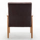 Myra Accent Armchair with Solid Wood Frame | Dark Brown Microfiber