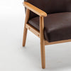 Myra Accent Armchair with Solid Wood Frame | Dark Brown Microfiber
