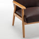 Myra Accent Armchair with Solid Wood Frame | Dark Brown Microfiber