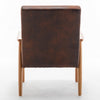 Myra Accent Armchair with Solid Wood Frame | Brown Microfiber
