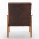 Myra Accent Armchair with Solid Wood Frame | Brown Microfiber