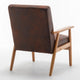 Myra Accent Armchair with Solid Wood Frame | Brown Microfiber
