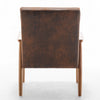Myra Accent Armchair with Solid Wood Frame | Light Brown Microfiber