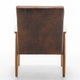 Myra Accent Armchair with Solid Wood Frame | Light Brown Microfiber
