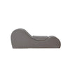 Siva Ergonomic Chaise Lounge Chair | Curved Design | Gray Faux Leather