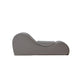 Siva Ergonomic Chaise Lounge Chair | Curved Design | Gray Faux Leather