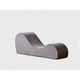 Siva Ergonomic Chaise Lounge Chair | Curved Design | Gray Faux Leather
