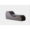 Siva Ergonomic Chaise Lounge Chair | Curved Design | Gray Faux Leather