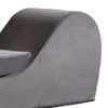 Siva Ergonomic Chaise Lounge Chair | Curved Design | Gray Faux Leather