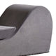Siva Ergonomic Chaise Lounge Chair | Curved Design | Gray Faux Leather
