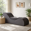 Siva Ergonomic Chaise Lounge Chair | Curved Design | Gray Faux Leather