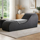 Siva Ergonomic Chaise Lounge Chair | Curved Design | Gray Faux Leather