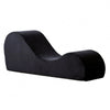 Siva Ergonomic Chaise Lounge Chair | Curved Design | Black Faux Leather