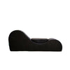 Siva Ergonomic Chaise Lounge Chair | Curved Design | Black Faux Leather
