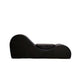 Siva Ergonomic Chaise Lounge Chair | Curved Design | Black Faux Leather