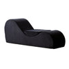 Siva Ergonomic Chaise Lounge Chair | Curved Design | Black Faux Leather