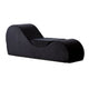 Siva Ergonomic Chaise Lounge Chair | Curved Design | Black Faux Leather