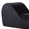 Siva Ergonomic Chaise Lounge Chair | Curved Design | Black Faux Leather