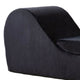 Siva Ergonomic Chaise Lounge Chair | Curved Design | Black Faux Leather