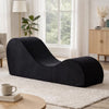 Siva Ergonomic Chaise Lounge Chair | Curved Design | Black Faux Leather