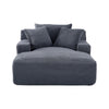 Cline Oversized Chaise Lounge Chair with 2 Pillows | Gray Corduroy