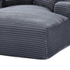 Cline Oversized Chaise Lounge Chair with 2 Pillows | Gray Corduroy