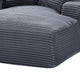Cline Oversized Chaise Lounge Chair with 2 Pillows | Gray Corduroy