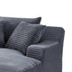 Cline Oversized Chaise Lounge Chair with 2 Pillows | Gray Corduroy