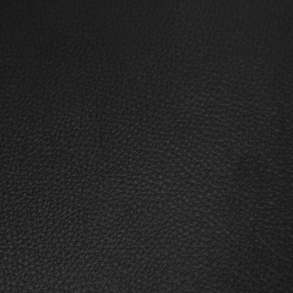 Ryno Mid-Century Accent Chair | Natural Wood Frame | Black Faux Leather